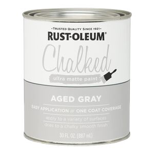 Rust-Oleum Chalked Ultra Matte Paint Aged Grey 30oz Rust-Oleum Chalked Ultra Matte Paint Aged Grey 30oz
